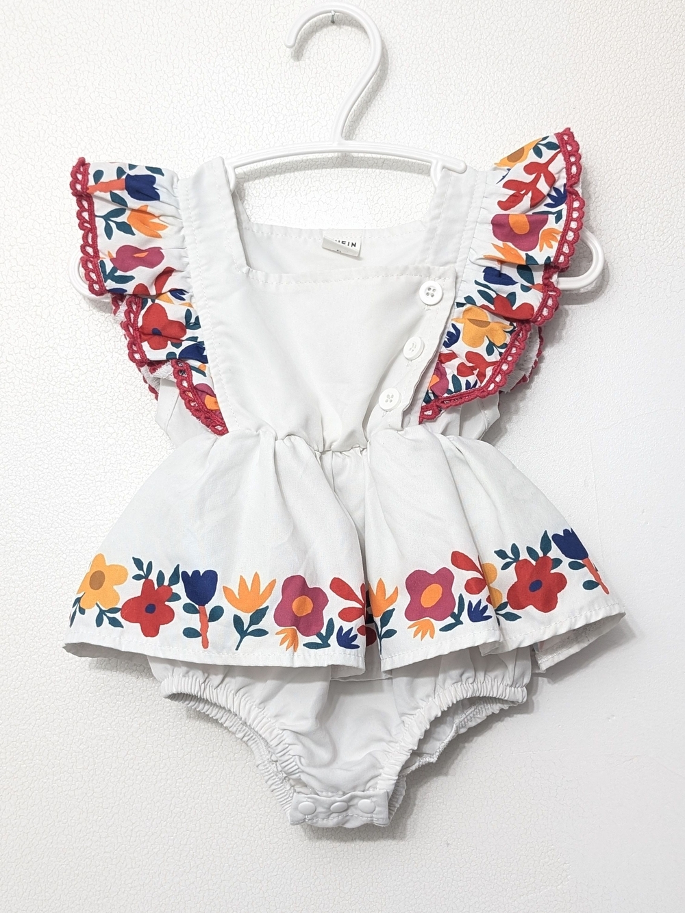🌸4/25$ SHEIN White Baby Romper Size 3-6M